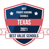 Best private nursing schools in Texas badge