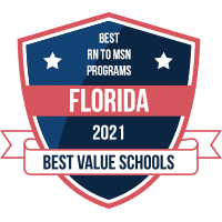 Best RN to MSN programs in Florida badge