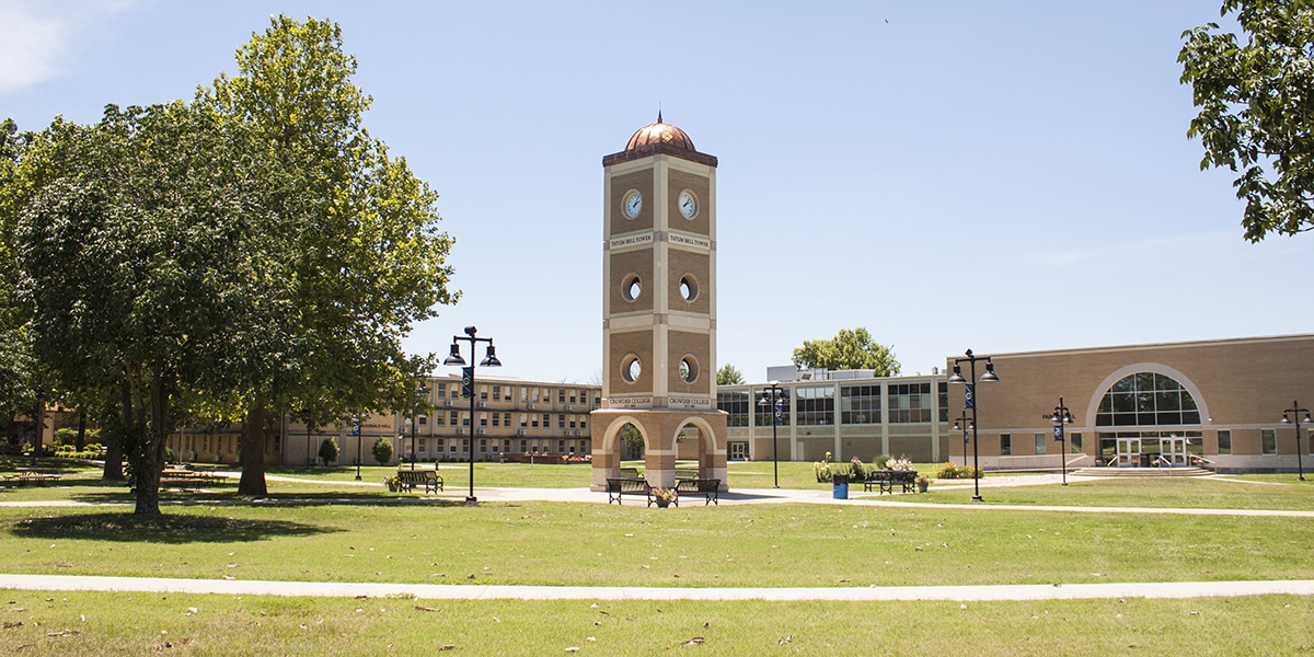 Outdoor view of college campus