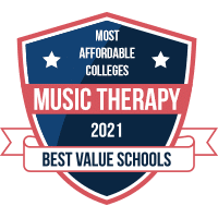Most affordable music therapy degrees badge