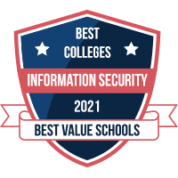 Best colleges for information security degree programs badge