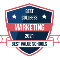 Best marketing colleges badge
