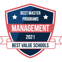 Best master's in management programs badge