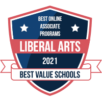 Best online associate in liberal arts programs badge