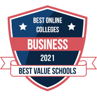 Best online colleges in business badge
