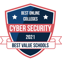 Best online colleges for cyber security degrees badge
