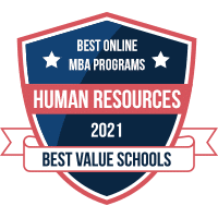 Best online MBA in human resources programs badge