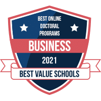 Best online Ph.D. programs in business badge