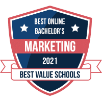 Best online bachelor's in marketing badge