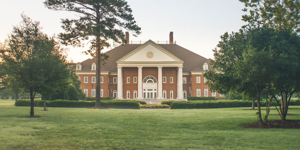 Outdoor view of college campus