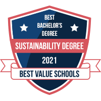 Best bachelor's in sustainability programs badge