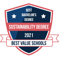 Best bachelor's in sustainability programs badge