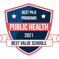 Top PhD in public health programs badge