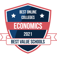 Best online economics degree colleges badge