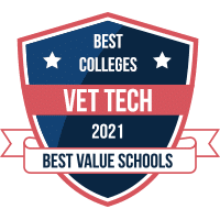 Best Vet Tech Colleges badge

