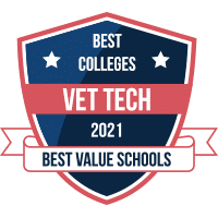 Best Vet Tech Colleges badge
