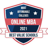 Most Affordable Online MBA Programs badge