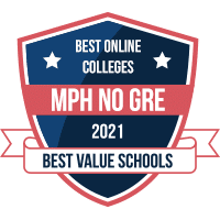 Best online MPH No GRE colleges badge